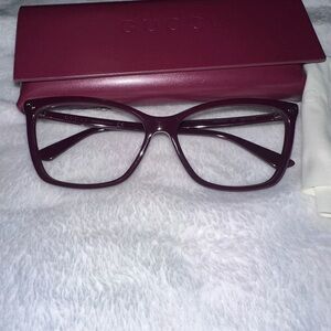 Gucci Women's burgundy Glasses